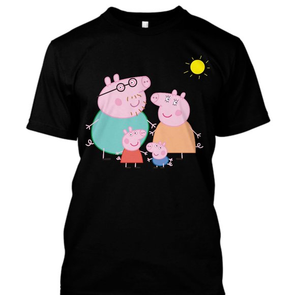 printingdraft.com Tops - Peppa Pig family t-shirt